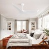 38" Ceiling Fan No Light White Modern Ceiling Fan with Remote Control 3 Blades Ceiling Fan with Noiseless Reversible Dc Motor for Living room Bedroom - 3 of 4