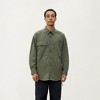 Anna-Kaci Active Men's Long Sleeve Button-Up Utility Shirt with Chest Pocket and Structured Stitch Detailing - 2 of 4
