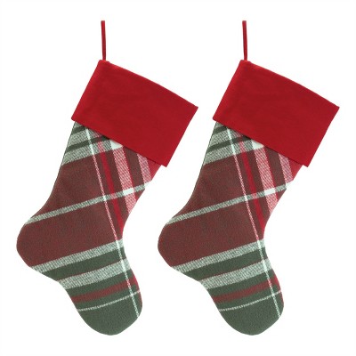 Plaid Print Stocking (Set of 2)