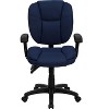 Emma and Oliver Mid-Back Multifunction Pillow Top Swivel Ergonomic Task Office Chair with Arms - 4 of 4