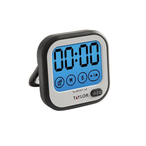 Taylor Super Loud Touch Screen Digital Timer Kitchen Stopwatch 100 minute Freestanding Black Battery Included Target