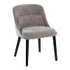 LumiSource Set of 2 Rina Fabric Chair Black Wood - 2 of 4