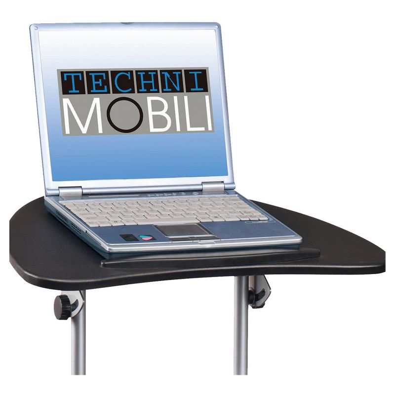 Rolling Adjustable Laptop Cart with Storage - Techni Mobili, 4 of 10
