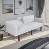 DOMETOUR Adjustable Backrest Modern Sofa, Solid Wood Frame Convertible Sofa Bed for Living Room - 4 of 4