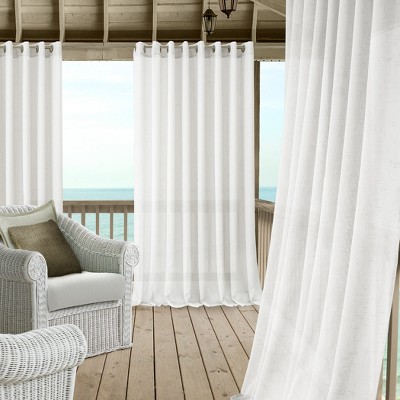Carmen Sheer Extra Wide Indoor/Outdoor Window Curtain for Patio, Porch, Cabana, Pergola, Deck - Elrene Home Fashions