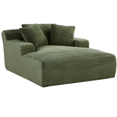 NicBex Couches for Living Room 66.1" Oversized Chaise Lounge Chair Corduroy Upholstered Sofa Sleeper Chair with Full Foam Cushioning