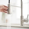 DOMETOUR Kitchen Faucet with Pull Down Sprayer Brushed Nickel Stainless Steel Single Handle Pull Out Spring Sink Faucets - 2 of 4