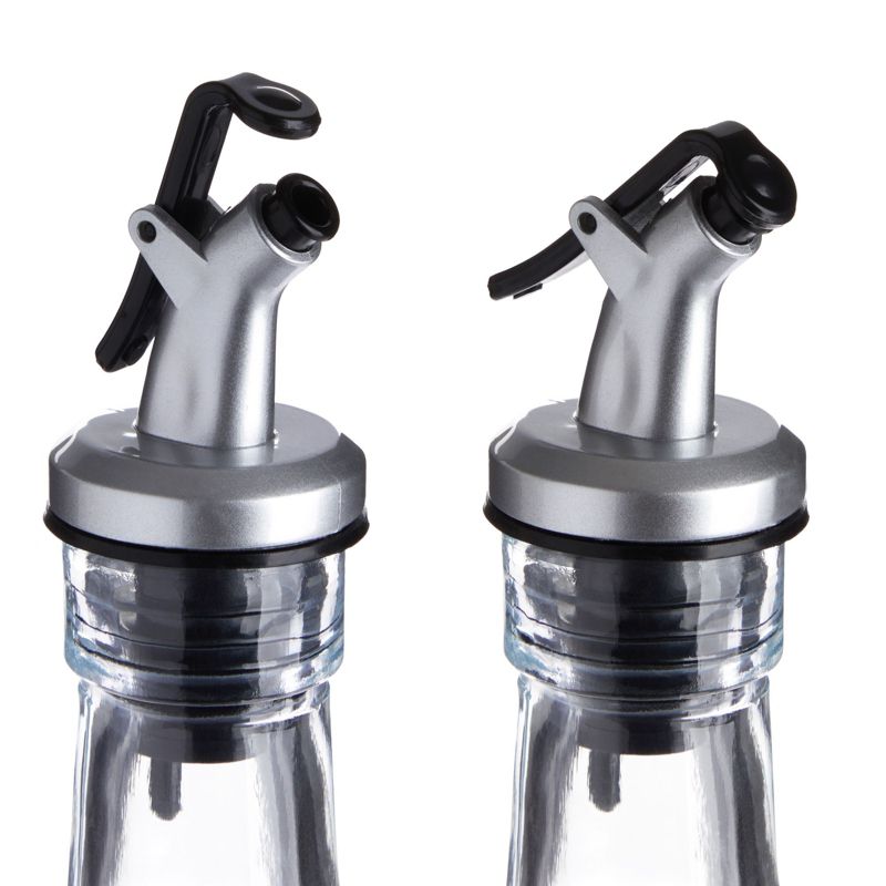 Juvale 2-Pack 17oz 500ml Olive Oil and Vinegar Cruets Glass Dispensers Bottles, 5 of 10