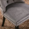 PAGED Classic Velvet Dining Chairs Set of 2 Tufted Upholstered Living Room Chairs with Wood Legs, Nailhead Trim for Living Room - 4 of 4