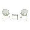 3 Piece Metal Patio Table and Chairs Sets, Outdoor Conversation Furniture Set,Metal Patio Table and Chairs Set for Small Space-Maison Boucle - 2 of 4