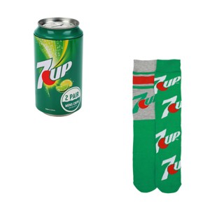 2-Pack of Refreshing 7UP Adult Crew Socks - Quench Your Thirst for Style and Comfort! - 1 of 4