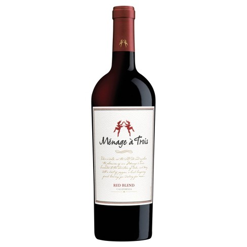 Ménage à Trois Red Blend Wine 750ml Bottle : Target