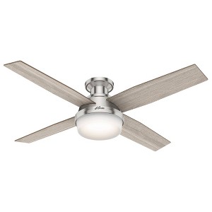 52" Dempsey Low Profile Ceiling Fan with Remote (Includes LED Light Bulb) - Hunter Fan - 1 of 4