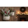Christmas Stoneware Wall Pocket Set with Snowflake Design and 7.5" and 9" Heights by Melrose - 2 of 4