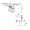 5 PCS Foldable Dining Table Set with 4 Chairs, Dining Table with Storage Rack and MDF Top, Iron Frame Chair with PU Leather Cushion-Baofuwish - 4 of 4
