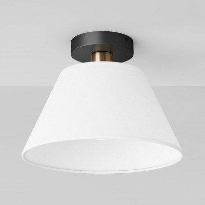 Tapered Flush Mount Ceiling Light Black/Brass - Threshold™