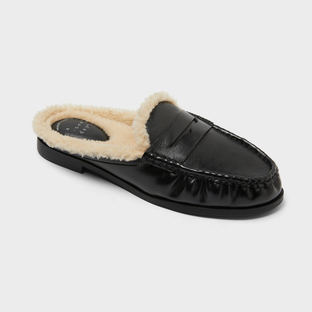 Women's Alix Mule Flats - A New Day™ Black 5