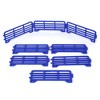 1/64 Pack of 8 Blue Short Fence Links,  3D Printed Farm Model RW-30 - 2 of 4