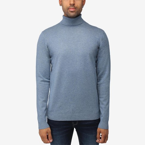 X RAY Men's Mock Turtleneck Sweater(Available in Big & Tall) in HEATHER  SLATE Size Small