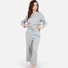 Anna-Kaci Women's Long Sleeve Pullover and Wide Leg Pants Lounge Set - 4 of 4