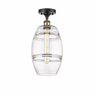 Vaz - 1 Light Semi-Flush Mount In Industrial Style-11.13 Inches Tall and 8 Inches Wide - 1 of 1