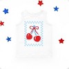 The Juniper Shop Patriotic Cherries Checkered Youth Tank Top - 2 of 4