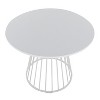Sapphtopaz Round Dining Table Cage Like Metal Base Kitchen Table Contemporary Dining Table MDF Tabletop for Dining Room, Small Spaces - 2 of 4