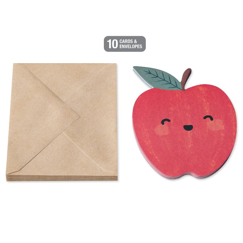 10ct Blank All Occasion Note Cards &#39;Apple&#39;, 2 of 4