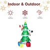 Syemin Inflatable Holiday Decorations 8ft with Snowman Santa Claus 3 Gift Boxes Inflatable Garden Christmas Tree Decoration, Green, 40.16"*59.06"*96" - 3 of 4