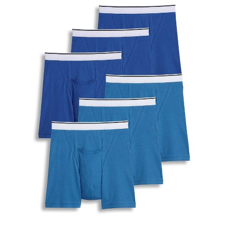 Jockey Men's Pouch 5 Boxer Brief - 6 Pack Xl Blue Spring/just