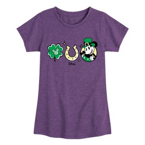 Girls' - Disney - Mickey St Patricks Icons Fitted Short Sleeve Graphic T-Shirt - 1 of 4
