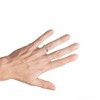 Pompeii3 Men's Diamond Curve Polished Wedding Ring Lab Created 10k Gold - 3 of 4