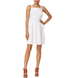 maison Jules Womens Laser Cut Fit & Flare Dress - 1 of 1