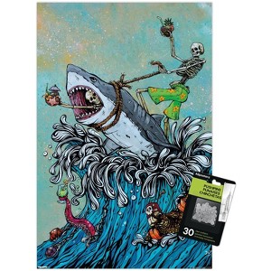 Trends International David Lozeau - Great White Wave Unframed Wall Poster Prints - 1 of 4