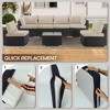 Tramull 26.6 in 6-Seaters Wicker Rattan Sectional Sofa,14Pack Cushion Slipcovers Set Seat and Back - 4 of 4
