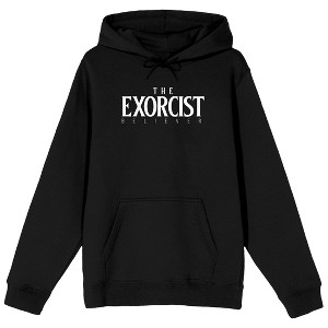 The Exorcist Believer Logo Long Sleeve Black Adult Hooded Sweatshirt - 1 of 3