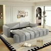 GDFStudio Henton Wood and Fabric Upholstered 3-in-1 Convertible Sofa with Deep Seat - 4 of 4