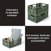 Altitude Supplies Collapsible Storage Crate, 5.5"x3.25"x8.5", Dark Sage - 3 of 4