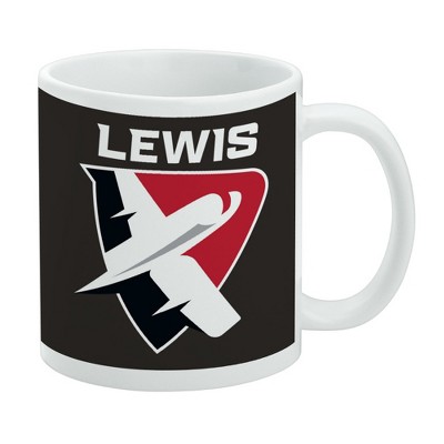 Lewis University Secondary Logo Ceramic Coffee Mug Novelty Gift Mugs for Coffee Tea and Hot Drinks 11oz White