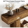 HDZNVF 63 in Console Table, Farmhouse 2-Tier Entryway Table with U-Shaped Base, Narrow Long Wood Sofa Table - 4 of 4