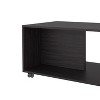 Wengue Coffee Table with Open Storage and Caster Wheels - 4 of 4