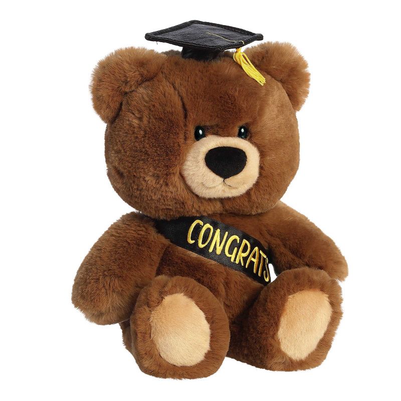 Aurora Graduation 10.5" Hugga-Wug Bear Brown Stuffed Animal, 2 of 6