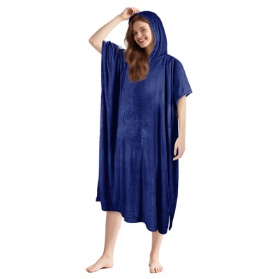 Tirrinia Hooded Beach Towel for Women Men, Surf Cape Changing Towel with Hood, Microfiber Wetsuit Changing Robe, Oversized Fit Most