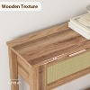 Rattan Console Table for Entryway, Wood Entryway Table with Storage, Boho Sofa Table for Living Room, Hallway Foyer Table Home Furniture - 3 of 4