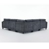GDFStudio Fenlo 108.5" Modern 5-Seater Corduroy Upholstered Sectional Sofa with 5 Pillows and 6 Back Cushions - 4 of 4