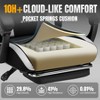 GTPLAYER Swivel Dorm Gaming Chair, Ergonomic Computer Chair with Footrest, Lumbar Support, PU Leather - 3 of 4