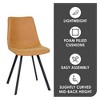 LeisureMod Markley Modern Leather Dining Chair Upholstered Seat Metal Legs Sleek Design for Kitchen, Dining Room, Office, Lounge, or Cafe- Set of 2 - 4 of 4