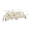 Mocamel 103 inch comfortable deep seated sofa with pillow, suitable for bedroom, living room, apartment, office, dormitory decoration - 2 of 4