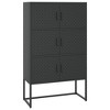 VidaXL Highboard Black 31.5"x13.8"x53.1" Steel - 2 of 4