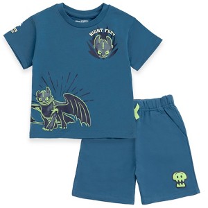 DreamWorks How to Train Your Dragon T-Shirt and French Terry Shorts Outfit Set Toddler - 1 of 4